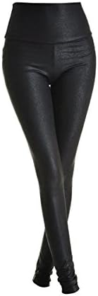 Sexy Faux Leather High Waisted Leggings (L (US 12-14), snake pattern)