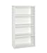 ClosetMaid Bookshelf with 4 Shelf Tiers, Adjustable Shelves, Tall Bookcase, Sturdy Wood with Closed Back Panel, White Finish