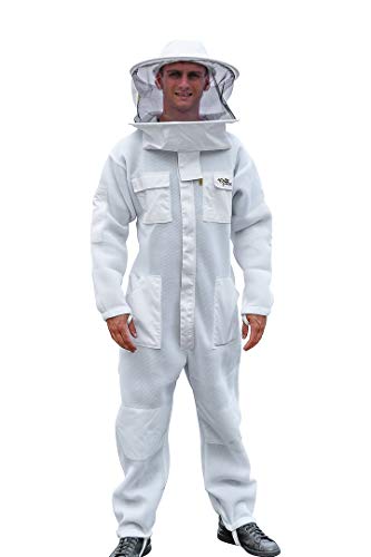 OZ ARMOUR Beekeeping Suit Ventilated Air Mesh with Fencing & Round Brim Hat (XXX-Large)
