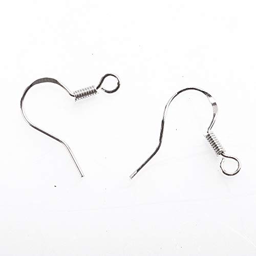 Coobbar 200Pcs/lot Jewelry Finding 925 Sterling Silver Earrings Hook Unisex Sterling Silver Jewelry Ear Hooks Earring Findings - Thumbnail 6