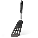 DI ORO Premium Chef Series Long Flexible Silicone Turner Spatula – The Perfect Fish Spatula, Egg Flipper, And Omelet Turner - 600ºF Heat Resistant Rubber Spatula – Pro Grade Silicone Kitchen Utensil
