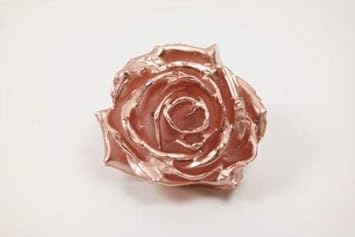 INNA Glas - Set 72 x Wachsrose, kupferfarben, Ø 10 cm - Deko Rosenköpfe/Künstliche Blüten