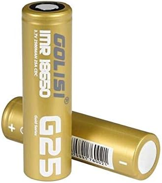 2 GOLISI 18650 2500mAh 3 7V IMR Battery 25A High Power Rechargeable Flashlight