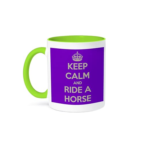 3dRose Coffee Mug, Size - 15oz - Keep calm and ride