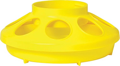 Little Giant Plastic Poultry Feeder Base, 1-Quart, Yellow