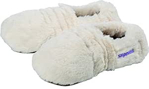 Fußwärmer Lavendel-Korn-Mix Slippies Creme Plush Größe M (37-40)