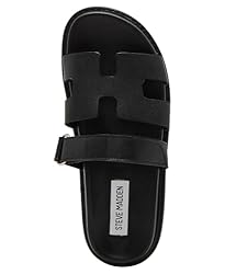 Steve Madden Women's Bigmayven Wedge Sandal, Black