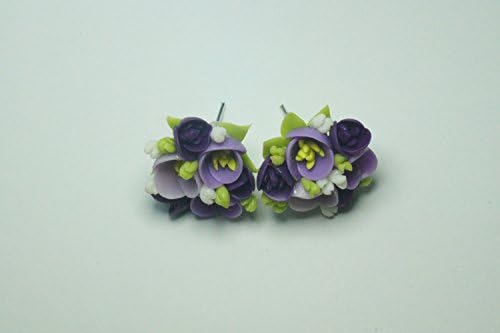 Handmade Unique Sexy Earrings Amazing HD Detailed Flowes Bouquet New York Style Fasion Designer In Trand