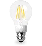AriusTek A19 8W LED Filament Light Bulb Soft White 2700K, 75-watt Equivalent