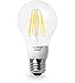 AriusTek A19 8W LED Filament Light Bulb Soft White 2700K, 75-watt Equivalent