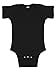 RABBIT SKINS Baby Soft Fine Jersey Short Sleeve Bodysuit (4424) Black, NB