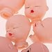 Fityle 10pieces Vinyl Baby Doll Head for Artist Hand Painting Doll Body Part DIY Replacement Keychain