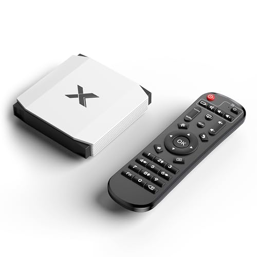 Caja Multimedia Android TV 4K Ultra HD, 4GB RAM 32GB ROM, conexión WiFi 6 Estable, Puertos USB HDMI 2.0, Ideal para Streaming de vídeo y Series de TV Box