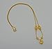 Gorgeous 22k 23k 24k Yellow Gold Plated Women Round Beads Heart Drop Necklace 18