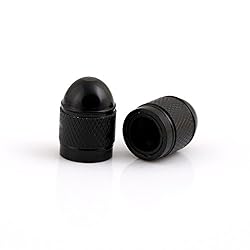 GODESON Black Car Tire Valve Stems Cap Bullet Style