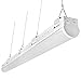 8FT LED Shop Light 8400lm 64W Linear Strip Light Fixture Commercial Grade High Output [120W Fluorescent Equivalent] 5000K Dimmable High/Low Bay Balcony Canopy Light DLC Premium 4.2 Qualified