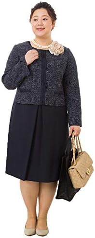 Sourire Women’s School Ceremony Suit, Large Size, Formal, Tuck, Dress, No Color, 2 Jacket, 3 Piece Set