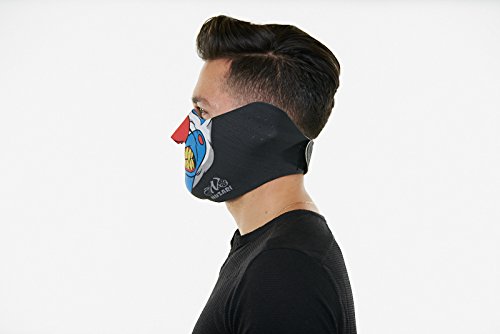 Half Face Neoprene Ski Mask W/ Halloween Designs. Great Protection While Riding Motorcycles, Dirt Bikes, ATV's, Waverunners & Skiing. Breathable Fabric w/ Nose cut out. Adjustable, (Angry Clown)