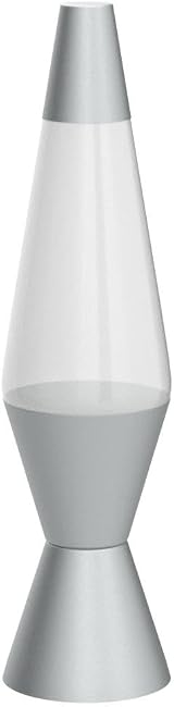 Lava Lamp 2124 Green Wax Blue Liquid Silver Base Cap 14.5 inch view 4