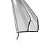 Universal Clear Shower Door Bottom Sweep with Drip Rail for 3/16