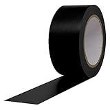 ProTapes Pro 50 Premium Vinyl Safety Marking and Dance Floor Splicing Tape, 6 mils Thick, 36 yds Length x 2" Width, Black (Pack of 1)