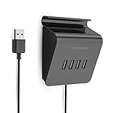 KOBWA 4-Port USB 3.0 Data HUB Adapter, FPS Game Controller Keyboard and Mouse 4 in 1 HUB Adapter for PS3 / PS4 / Xbox One/Nintendo Switch, Mac, PC, USB Flash Drives and More,with Phone Holder