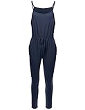 Made by Emma Women's Sleeveless Elastic Waist Adjustable Straps Long Jumpsuit