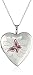 Sterling Silver Butterfly Heart Locket Pendant Necklace, 18