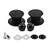 PZRT 2-Pack Universal Pot Lid Cover Knob,Anti-Heat Silicone 2.2 Inch Base Replacement Cookware Pot Lid Handle Circular Handgrip with Screw Nut - Black