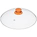 Mikro Innovations Vented Microwave Glass Cover Lid with Silicone Handle - Heat Food Evenly and Improve Taste - Helps Keep Microwaves Splatter Free - Fits Most Dinner Plates - 10.5
