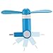 Pandawell 8-pin Lighting Rotatable Mobile Phone Fan Portable Dock Cool Cooler Rotating Fan for Apple iPhone 7 / 7 Plus / 6S / 6S Plus / iPhone 6 / 6 Plus / iPhone SE / 5S - Blue