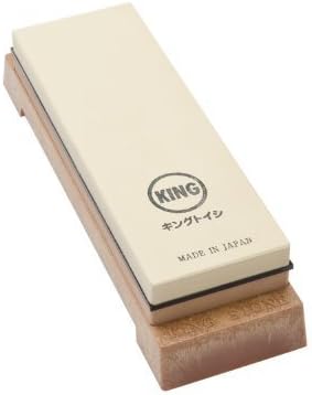 King Two Sided Sharpening Stone with Base - #1000 &amp; #6000