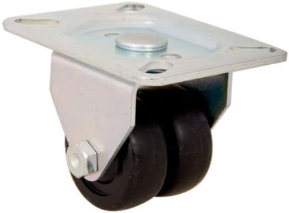 E.R. Wagner Caster, Low Profile Medium, Roller Bearing, Rigid, Type-Duratex Single, Cap.= 500 lbs. (1 Each)