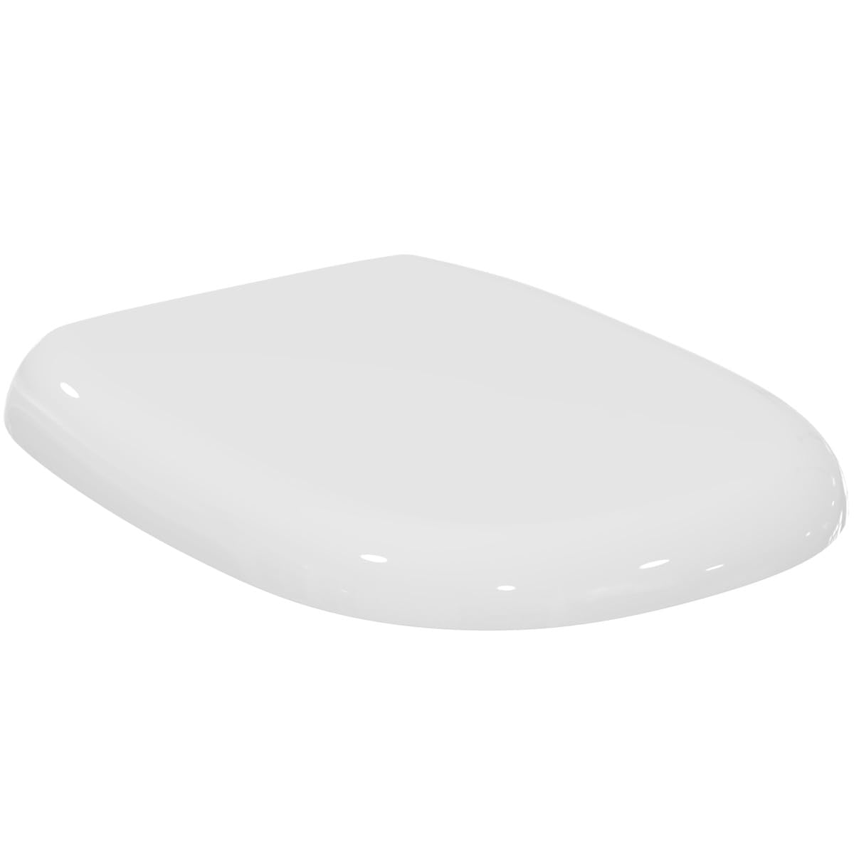 Ideal Standard Tesi Toilet seat and Cover, Rounded Shape, Durable Toilet seat, Including Hinge Set for Easy Installation, Scratch-Resistant duroplast – White (365x440x60 mm) — image 1