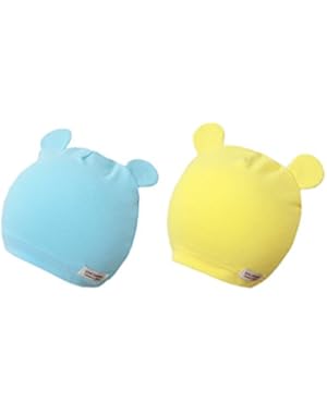 Baby Newborn Beanie Hats Soft Cotton 2 Packs for Unisex Infant