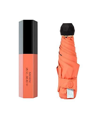 Boddenly Lipstick Mini Umbrella, Umbrella Windproof, Umbrellas for Women with UV Protection, Anti-UV Folding Umbrella for Car Rain Outdoor Use