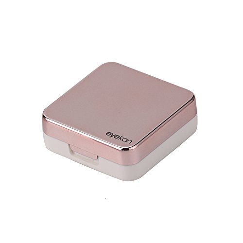 Qishi Mini Travel Simple Contact Lens Case Box Container Holder (Pink)
