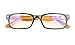 Reduce Eyestrain,Anti Blue Rays,UV Protection Computer Reading Glasses(Black-Yellow,Amber Tinted Lenses) +2.0