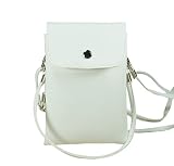 Dreams Mall(TM)Simple Style Universal Leather Mobile Phone Bag & Pouch & Purse for iPhone 6/Plus 5/5S/5C iPhone 4/4s Samsung Galaxy Note 2/3/4 Samsung Galaxy S6 S5 S4 S3 And All Other Kinds of Mobile Phones-White