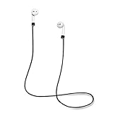 HSKJU Strap for AirPods by | Smart Accessory - Never Lose Your AirPods | Connector Wire Cable Cord for AirPods Black - 22"