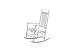 Sunjoy Safavieh Shasta White Wood Rocking Chair