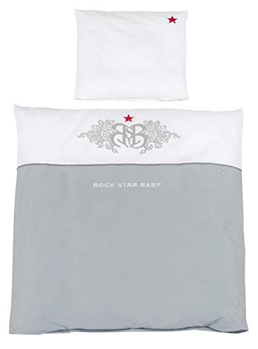 roba Parure de Lit Bebe Rock Star Baby 1 - 2 Pieces 100% Coton - Housse 100 x 135 cm + Taie 40 x 60 cm