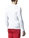 TSLA Men's UPF 50+ Compression Shirts, Cool Dry Long Sleeve Athletic Tops, Sports Baselayer Workout Shirt, Zero White, Medium