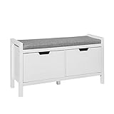 Haotian FSR63-W, White Shoe Bench Shoe Rack Shoe