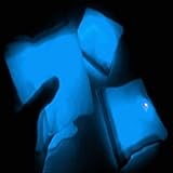 GlowCity Cornhole Light-Up Bean Bags Version 2.0 Water-Resistant Toss Game Accessories 4 x LED Glow-in-The-Dark for Outdoor Lawn Games (Blue)