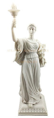 Ebros Greek Roman Goddess of Health And Medicine Hygiea Statue In Classical White Resin Finish Hygeia Figurine Daughter Of Asclepius Epione For Physicians Doctors And Health Care Proffesionals