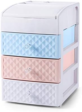 Iash Y Case 3-Tier Files Cabinet Drawer Makeup Office Storage Box Organizer Desktop Bathroom Plastic Sundries Container,A,OneSize