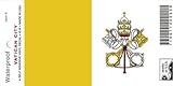 Package of 2 Vatican City flag decals for auto, truck or boat