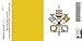 Package of 2 Vatican City flag decals for auto, truck or boat