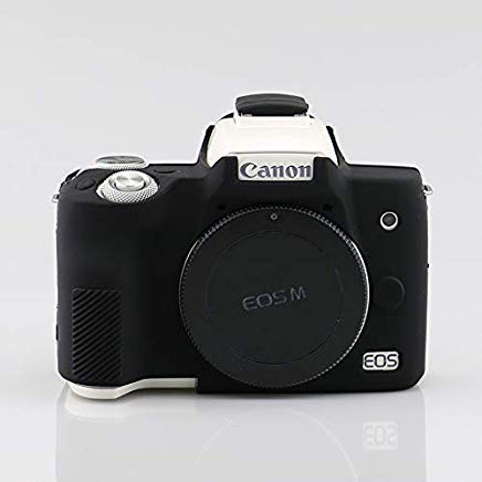 HellowPower Canon M50 Camera Housing Camera Body Case Cover Soft Silicone Protective Accessory Rubber Detachable Protection Camera Bag for Canon M50 Digital Camera (Black)